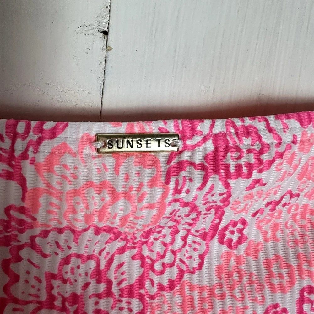 Sunsets Femme Fatale Hipster Bikini Bottom Pink Coral Cove Floral Sz XL NWT‎ $68
